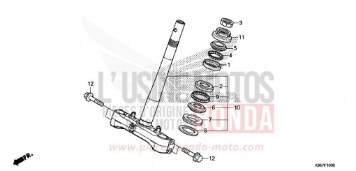 STEERING STEM WW125AK de 2019